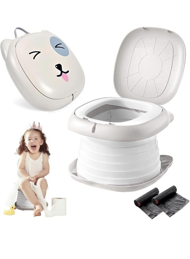 Richtots Premium Portable Potty Seat for Kids Toddler,Foldable Travel Potty Training Seat,Baby Potty Stool for Outdoor,Training Toilet Seat Emergency Toilet for Car, Outdoor, indoor (Grey) - Image 1