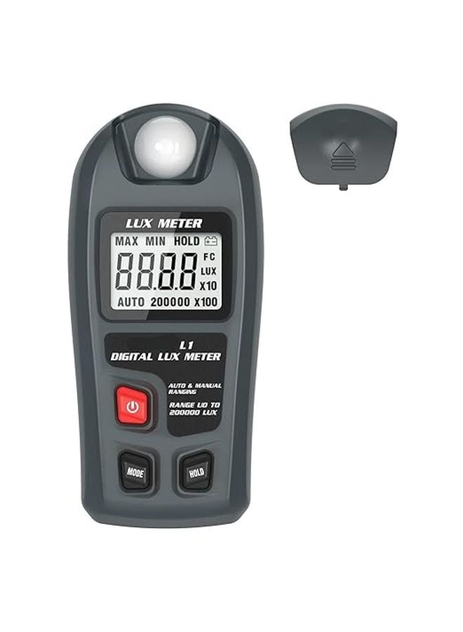 Digital Lux Meter Illuminometer 0200000 Lux FC LCD Pocket Light Tester Sensor Size 1 Color L1 - Image 1