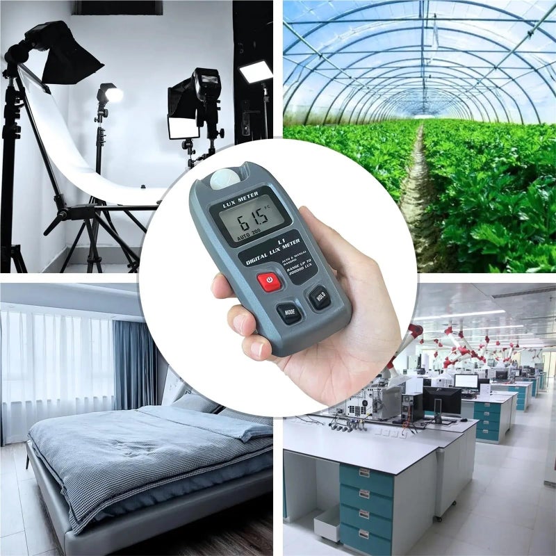 Digital Lux Meter Illuminometer 0200000 Lux FC LCD Pocket Light Tester Sensor Size 1 Color L1 - Image 4