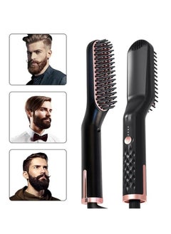RedMapleTEK 3-in-1 Hair Straightening Brush Men's Beard Comb Hot Heated Curl Comb Multifunctional Curl Comb Smooth Perm Styling Tools for Men Women  - Image 5