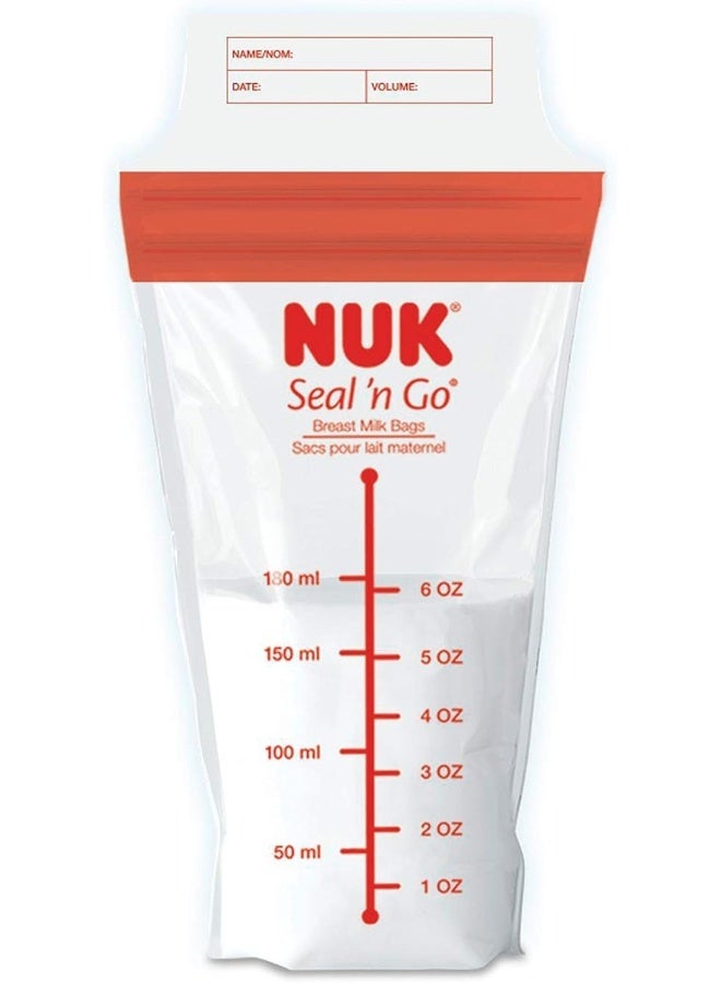 NUK Simply Natural Seal n' Go Breast Milk Bags, 100 CT - Image 1