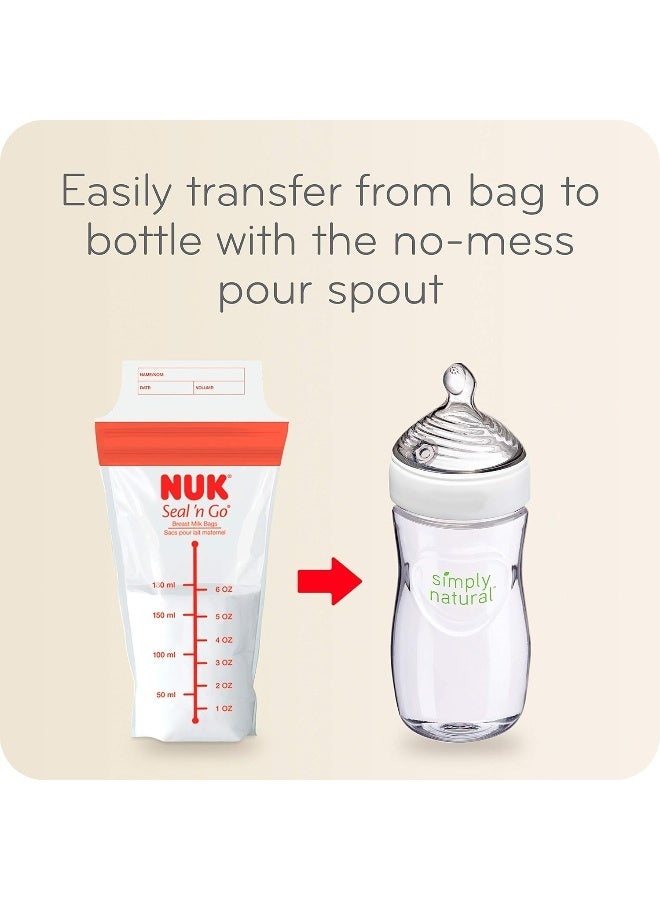 NUK Simply Natural Seal n' Go Breast Milk Bags, 100 CT - Image 4