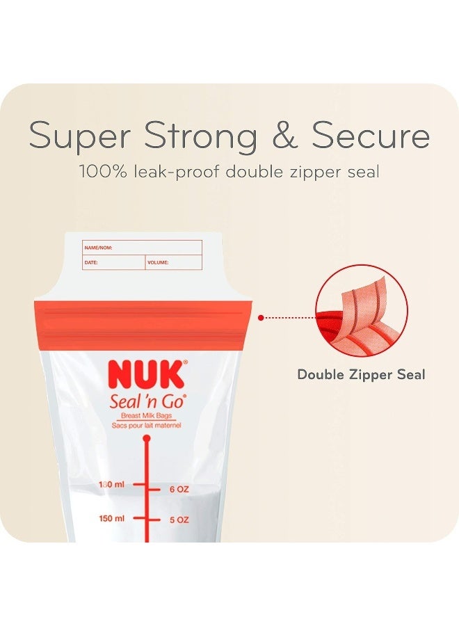 NUK Simply Natural Seal n' Go Breast Milk Bags, 100 CT - Image 2