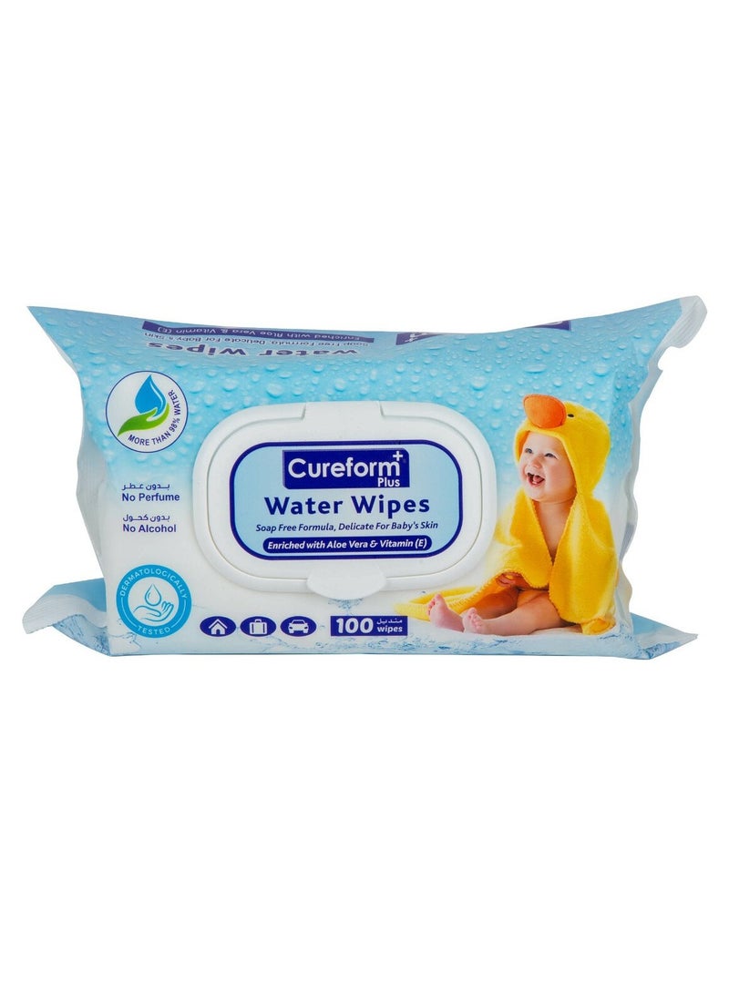 Cureform Plus Baby Water Wipes 100 Pcs - Image 1