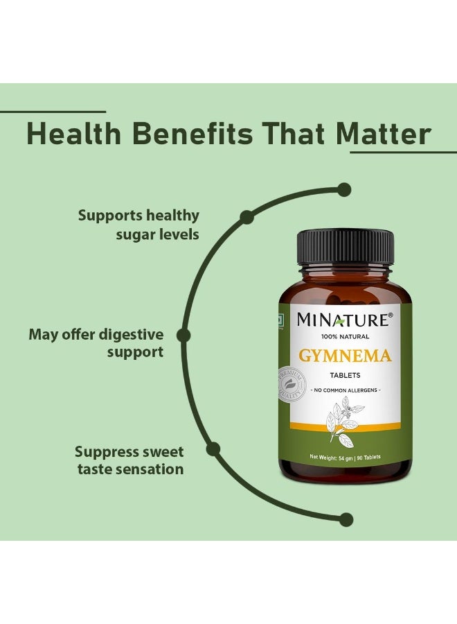 mi nature Gymnema Tablets (Gymnema Sylvestre) | Herbal care| Helps in weight |Plant based|1000mg, 90 Tablets, 45 Day supply - Image 4