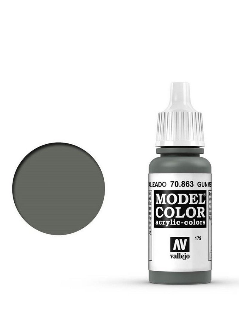 Vallejo Vallejo Model Color 863-17ml Gunmetal Grey