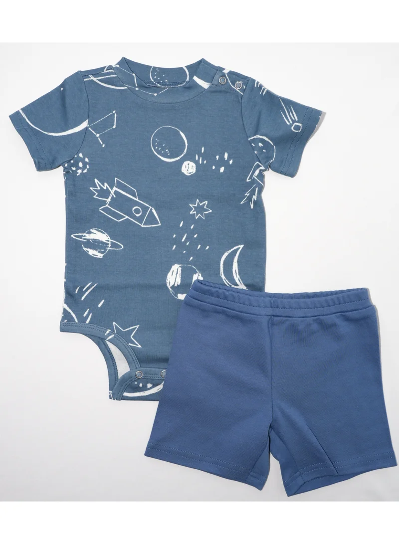 Bambimici Bambimici - 2-Piece Space Explorer Baby Set – Blue