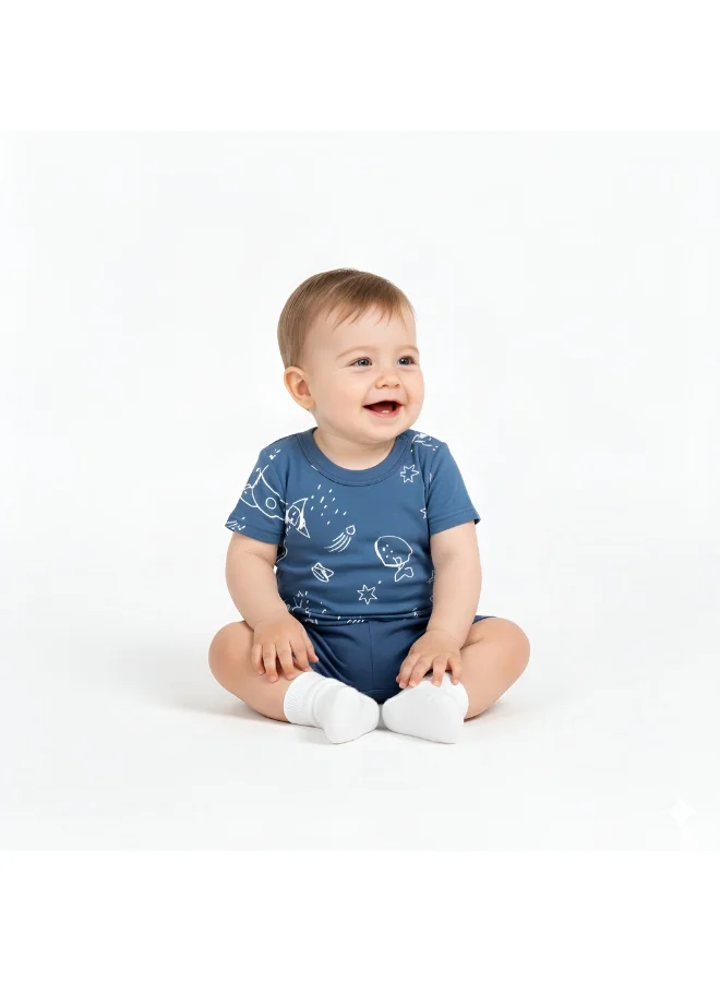 Bambimici Bambimici - 2-Piece Space Explorer Baby Set – Blue