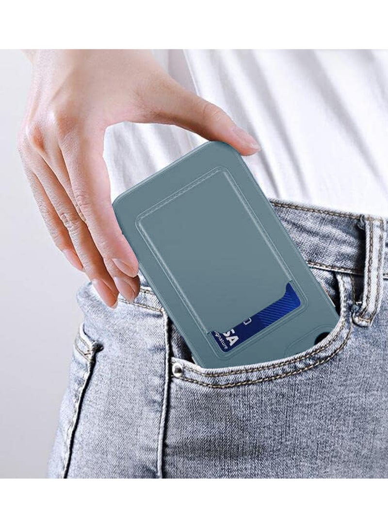 Wtech Silicone TPU With Card Holder Case Cover For Samsung Galaxy A35 5G 2024 Grey - Image 4