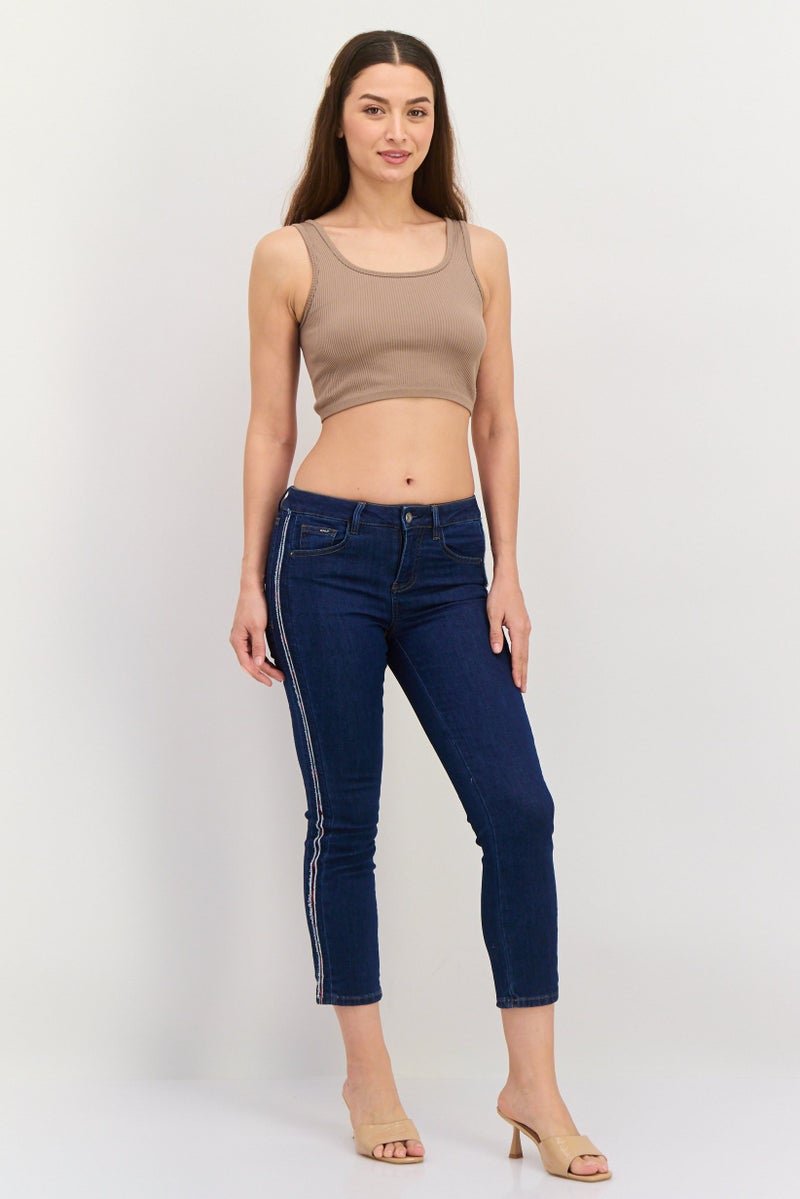 ONLY جينز دنيم نسائي بقصة مستقيمة وملائمة عادية، أزرق - Image 2