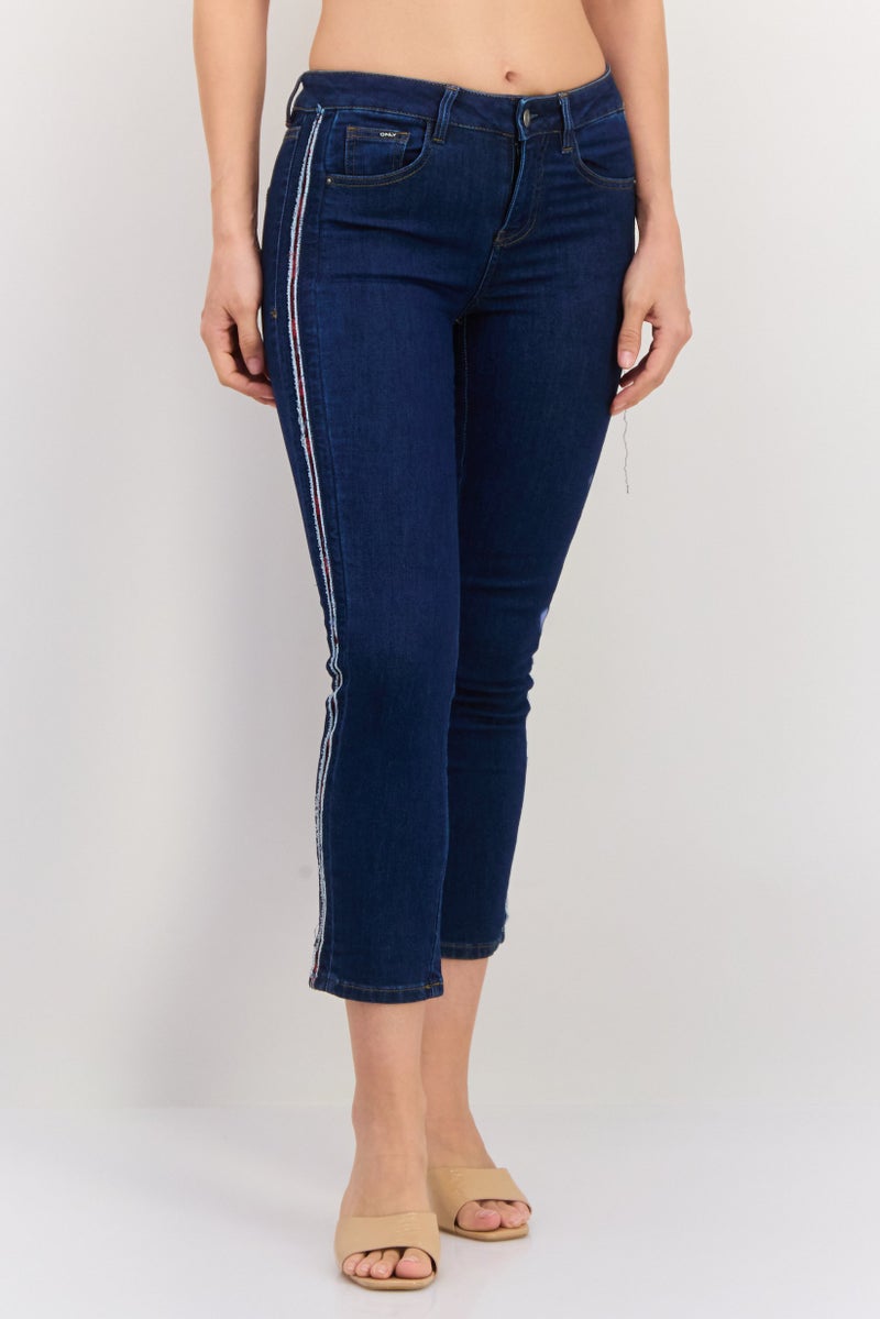 ONLY جينز دنيم نسائي بقصة مستقيمة وملائمة عادية، أزرق - Image 1