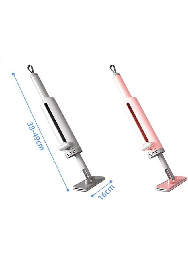 ممسحة صغيرة للمطبخ، ممسحة أرضية من الألياف الدقيقة مثبتة على الحائط مع خطاف وفرشاة فجوة صغيرة، ممسحة مجانية للغسيل اليدوي لتنظيف الأرضية/الطاولة/المرآة، ممسحة مسطحة منزلية محمولة لسطح المكتب المنزلي، - Image 2