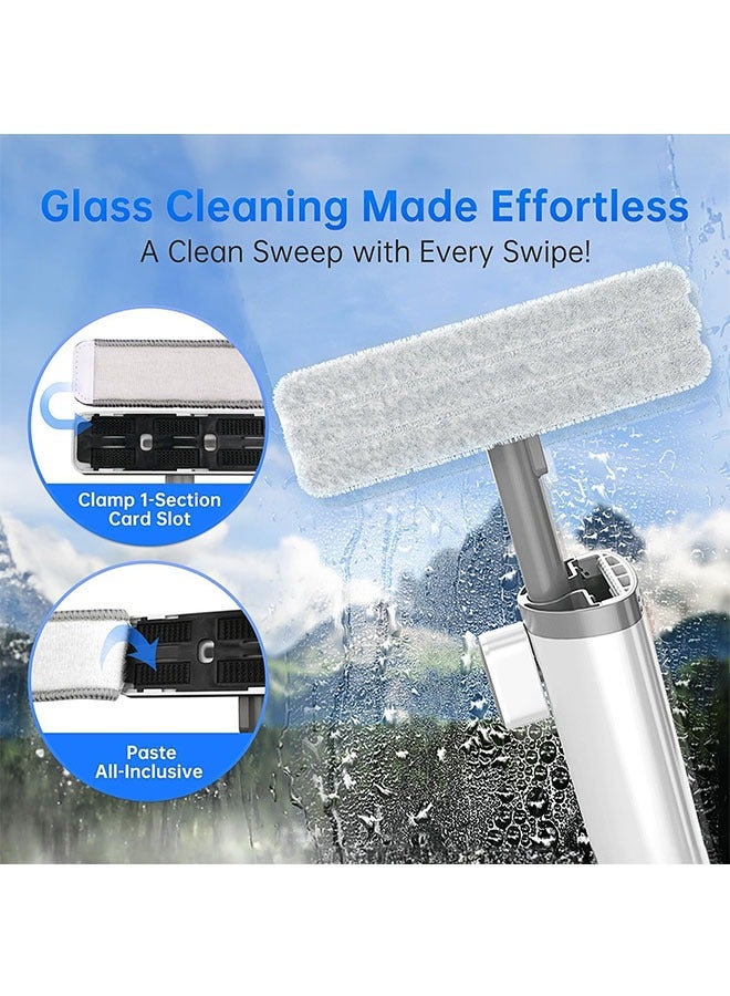 ممسحة صغيرة للمطبخ، ممسحة أرضية من الألياف الدقيقة مثبتة على الحائط مع خطاف وفرشاة فجوة صغيرة، ممسحة مجانية للغسيل اليدوي لتنظيف الأرضية/الطاولة/المرآة، ممسحة مسطحة منزلية محمولة لسطح المكتب المنزلي، - Image 4