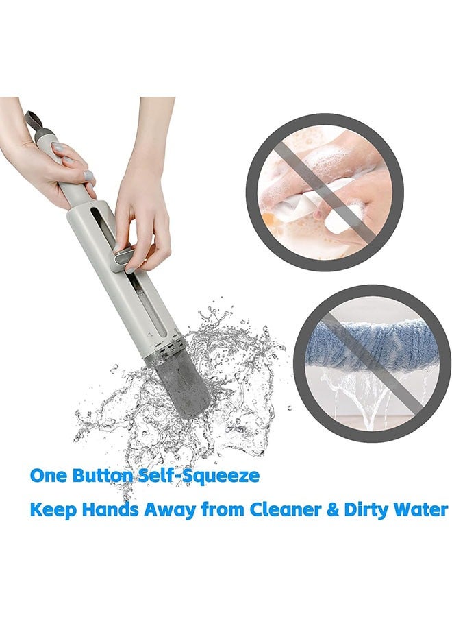 ممسحة صغيرة للمطبخ، ممسحة أرضية من الألياف الدقيقة مثبتة على الحائط مع خطاف وفرشاة فجوة صغيرة، ممسحة مجانية للغسيل اليدوي لتنظيف الأرضية/الطاولة/المرآة، ممسحة مسطحة منزلية محمولة لسطح المكتب المنزلي، - Image 5