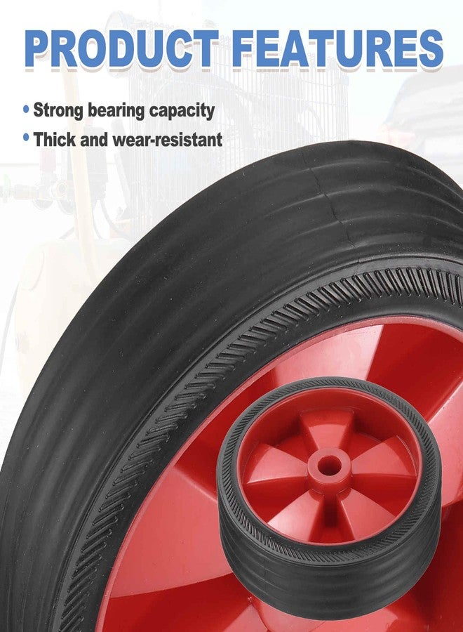 ميكسينيتي عجلات ضاغط الهواء MECCANIXITY مقاس 6 بوصات عجلات عالمية بديلة لمعظم ضواغط الهواء تزيد من القدرة على المناورة مع عبوة من قطعة واحدة بقطر 0.5 بوصة، باللون الأحمر - Image 3