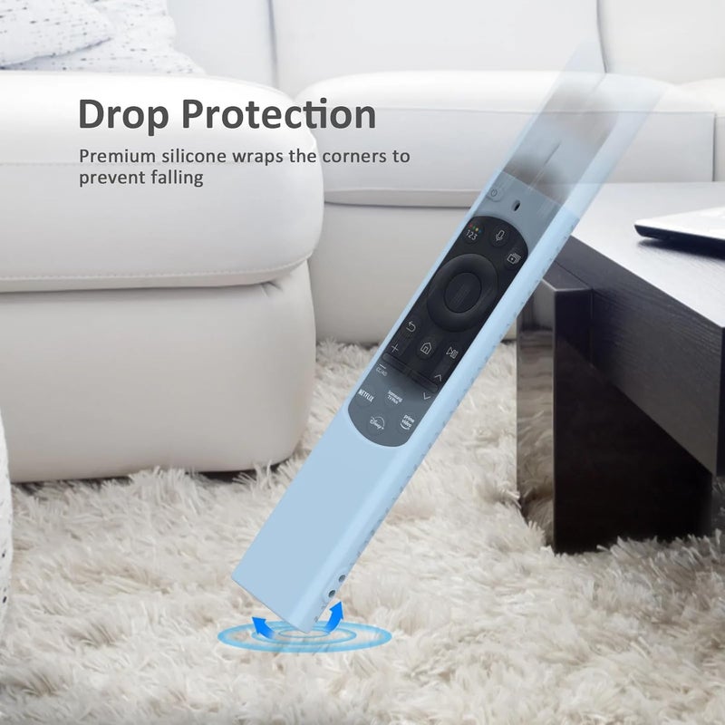 Raya Silicon Protective Case Cover Compatible with Samsung Smart TV Remote Control 2022-2025 TM2280E QLED TV BN68-13897A [Remote NOT Included] (Sky Blue) - Image 3