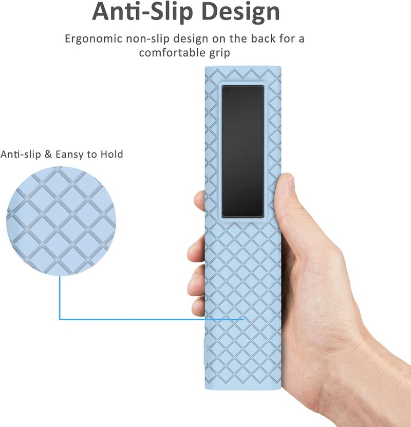 Raya Silicon Protective Case Cover Compatible with Samsung Smart TV Remote Control 2022-2025 TM2280E QLED TV BN68-13897A [Remote NOT Included] (Sky Blue) - Image 4