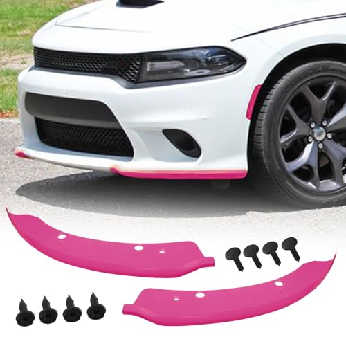 HTRACING Front Bumper Lip Splitter Protector Compatible with Charger SRT Hellcat/SRT 392/Scat Pack/RT Scat Pack/GT/RT 2015-2023, Pink - Image 1