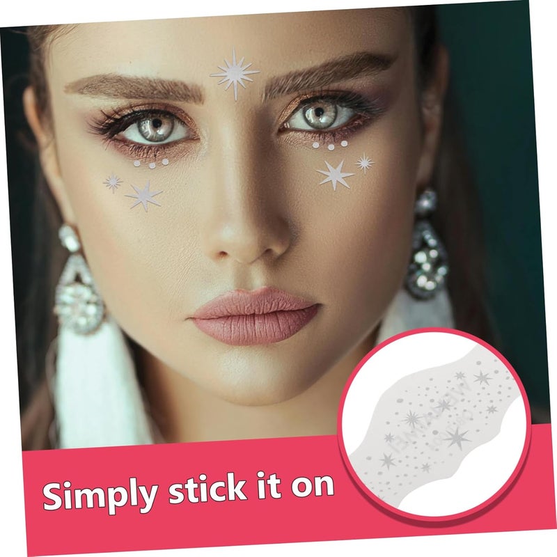 Outanaya 4pcs Temporary Freckle Tattoos for Face Glitter Freckle Stickers European Style - Image 3