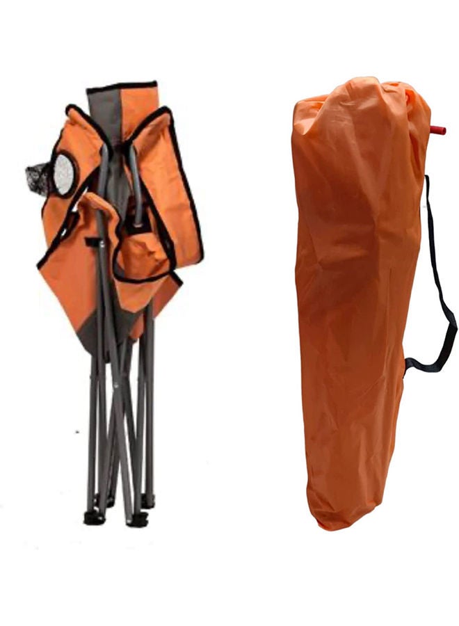 VIO Foldable Camping Chair Heavy duty Picnic chair Outdoor Chair Hand Support with Cup Holder with Carry Bag Orange - Image 3