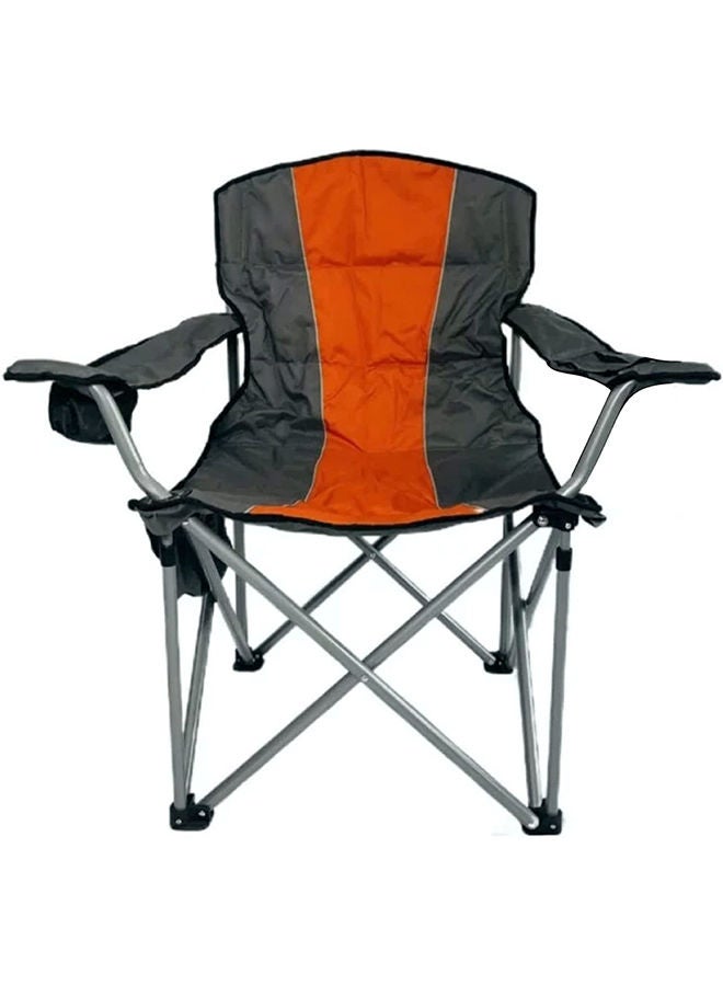 VIO Foldable Camping Chair Heavy duty Picnic chair Outdoor Chair Hand Support with Cup Holder with Carry Bag Orange - Image 1