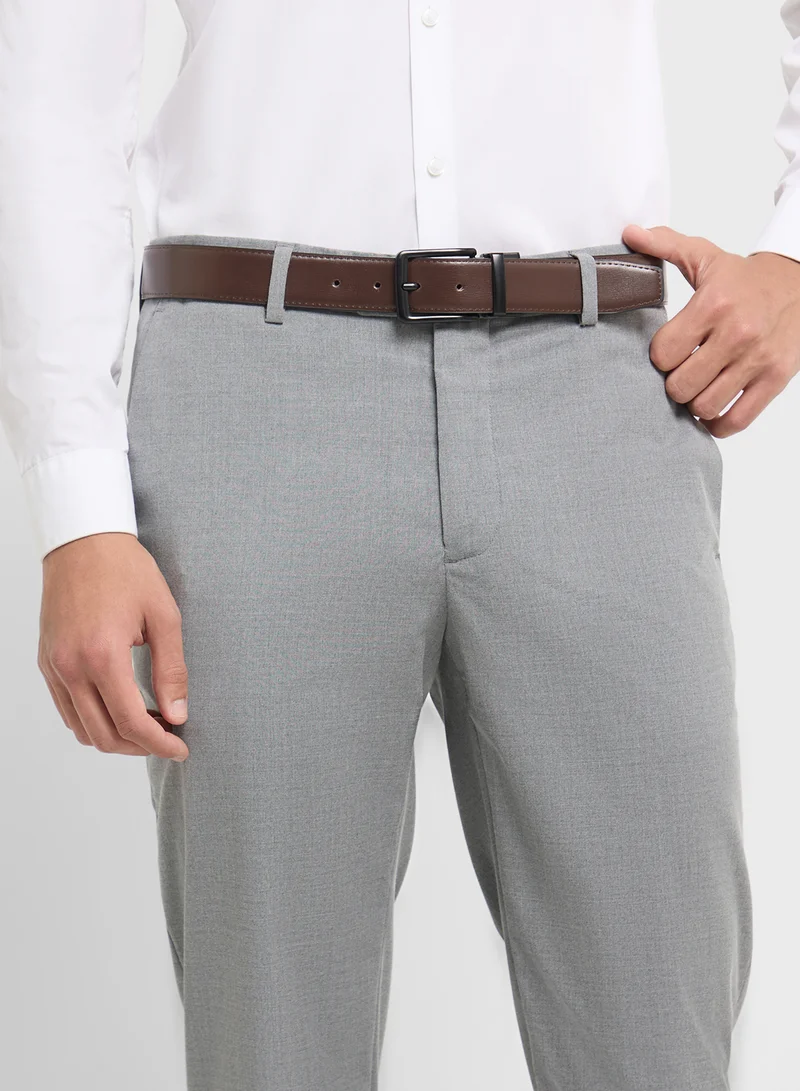 Robert Wood Genuine Leather Reversible Formal Belt