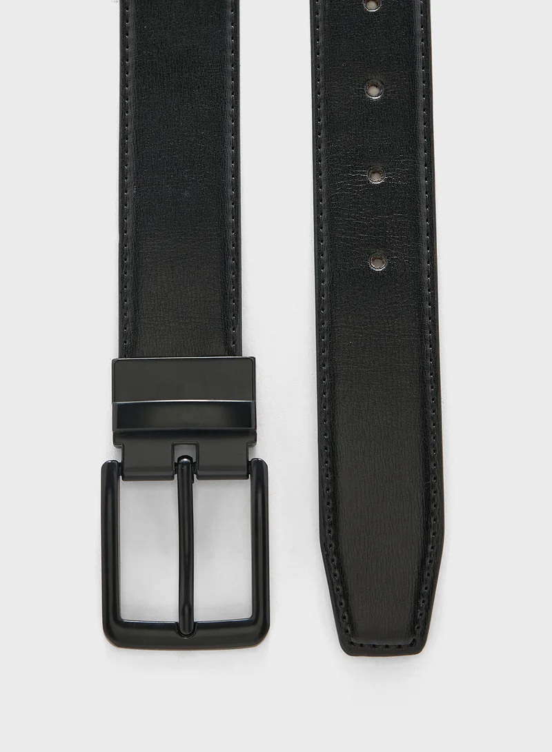 Robert Wood Genuine Leather Reversible Formal Belt