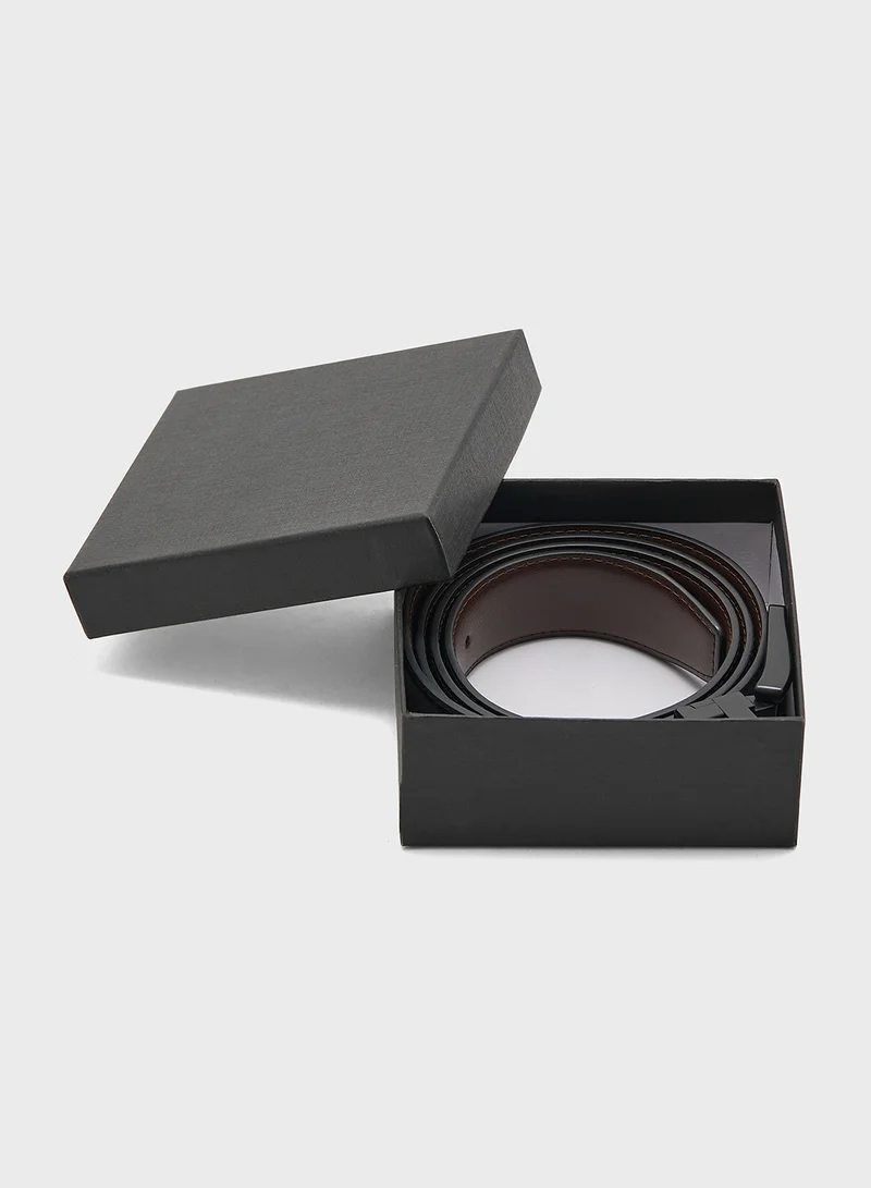 Robert Wood Genuine Leather Reversible Formal Belt