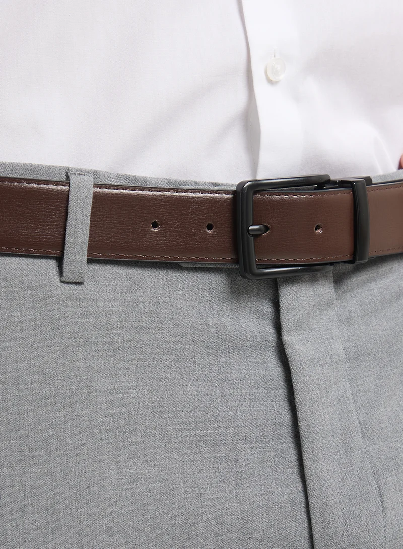 Robert Wood Genuine Leather Reversible Formal Belt