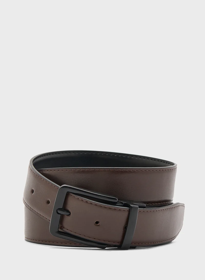 Robert Wood Genuine Leather Reversible Formal Belt