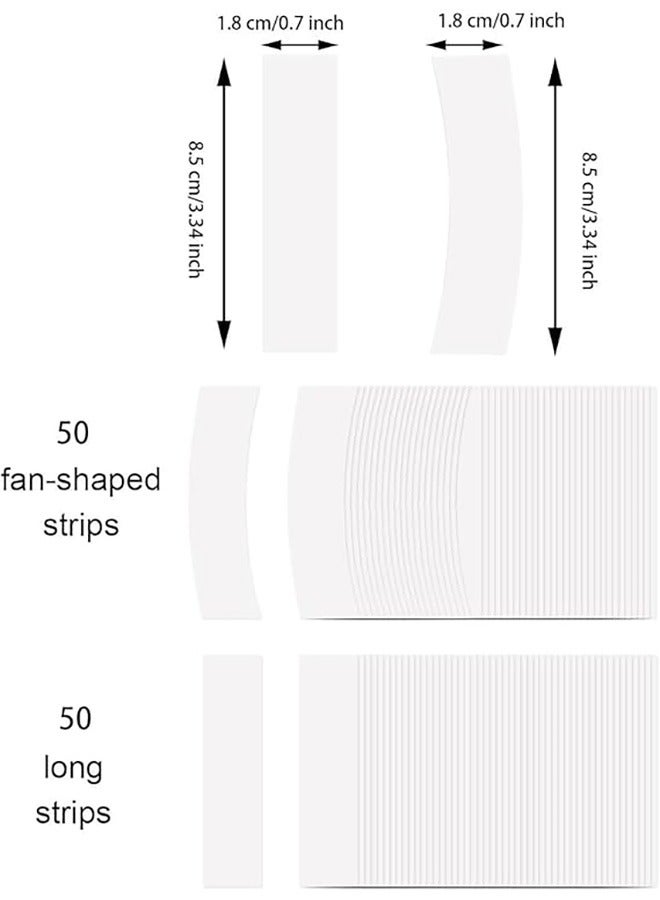 Generic 100 Pcs Double Sided Tapes for Clothes,Self-Adhesive Fashion Tape Clothing Tape for Women,Strong and Transparent Body Tape for All Skin,Invisible Hem Tape Ladies Fabric Tape Bra Dress Tapes - Image 2