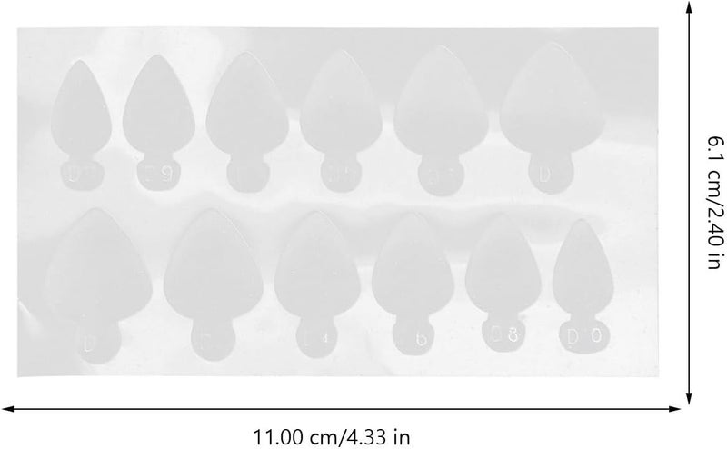 GALPADA Crystal French Nail Stickers 12pcs Set Self-Adhesive Silicone Extended Nail Form Mold for DIY Manicure Tools - Image 2