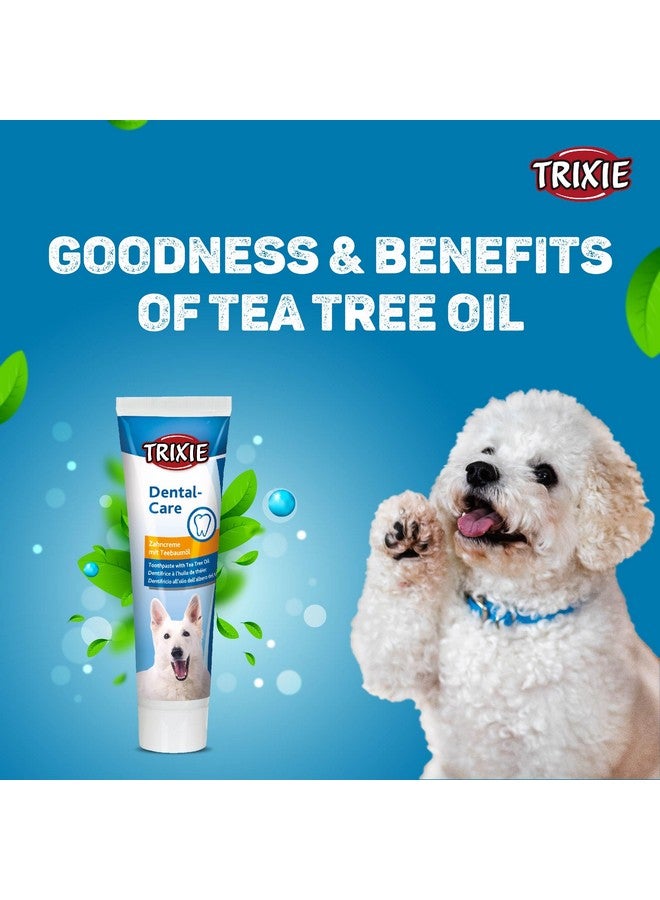 Trixie Tea Tree Oil Toothpaste, Oral & Dental Care For Dogs, Freshens Breath, Fights Plaque, 100 G (Pack Of 4) - Image 2