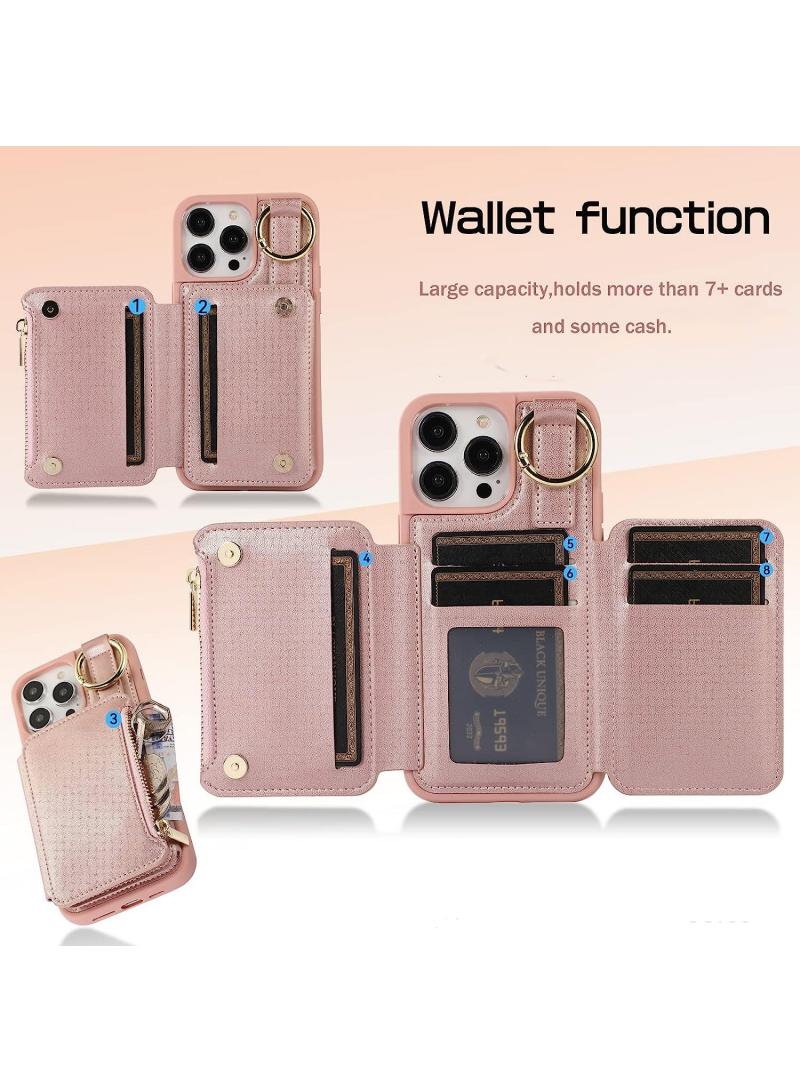 Y&D IPhone 15 Phone Case With Protective Case Lanyard Phone Case Leather Sticker Multi-Functional Phone Case Optional IPhone 15/IPhone 15 Pro/IPhone 15 Pro Max/IPhone 15 Plus - Image 2