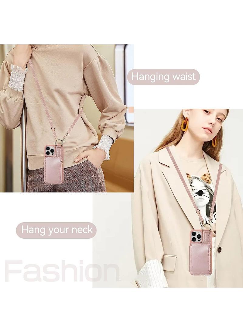 Y&D IPhone 15 Phone Case With Protective Case Lanyard Phone Case Leather Sticker Multi-Functional Phone Case Optional IPhone 15/IPhone 15 Pro/IPhone 15 Pro Max/IPhone 15 Plus - Image 5