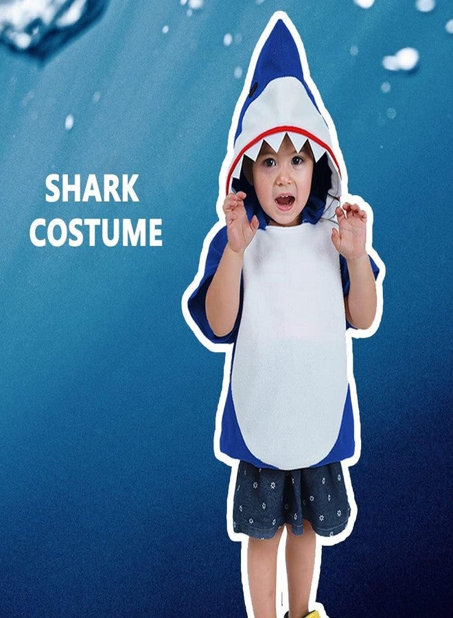 EraSpooky Shark Short Hoodie for Kids Boys Toddler Shark Costume Halloween Animal Outfit Short Sleeve - Image 3