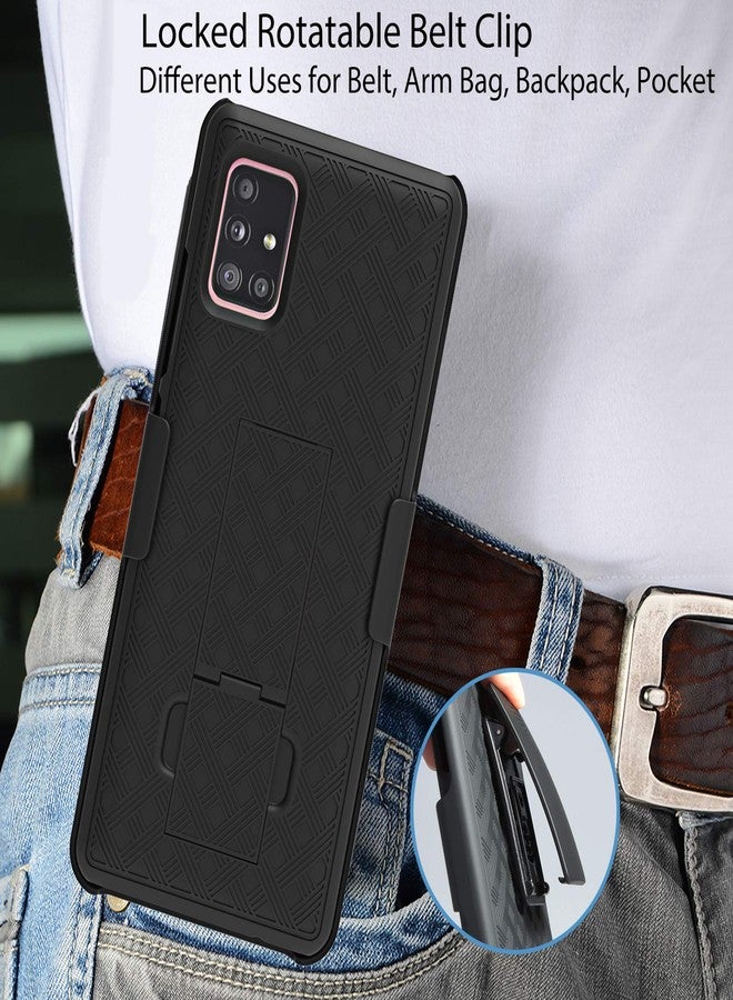 Ailiber Case for Samsung Galaxy A51 5G, Galaxy A51 5G Screen Protector, Swivel Belt Clip Kickstand Holder, Slim Rugged Full Body Armor Shell Protective Pouch Cover for Samsung Galaxy A51 5G -Black - Image 5