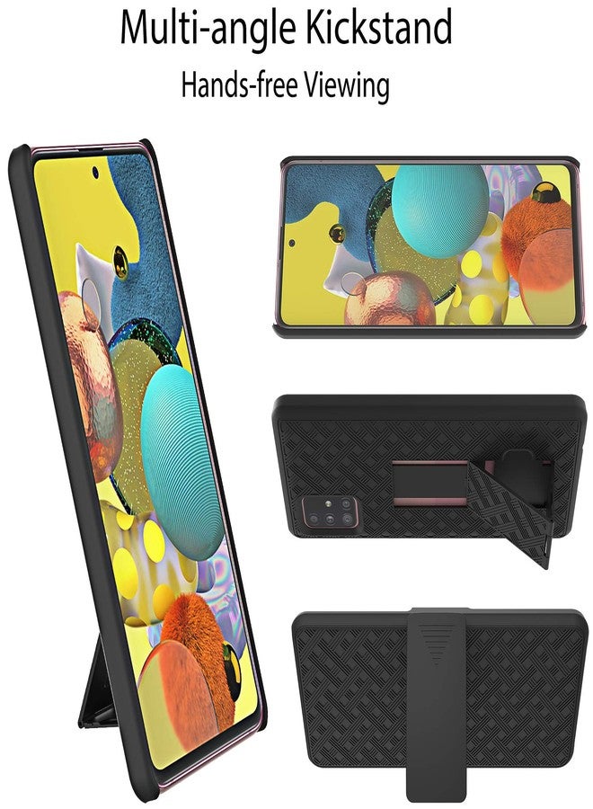 Ailiber Case for Samsung Galaxy A51 5G, Galaxy A51 5G Screen Protector, Swivel Belt Clip Kickstand Holder, Slim Rugged Full Body Armor Shell Protective Pouch Cover for Samsung Galaxy A51 5G -Black - Image 4