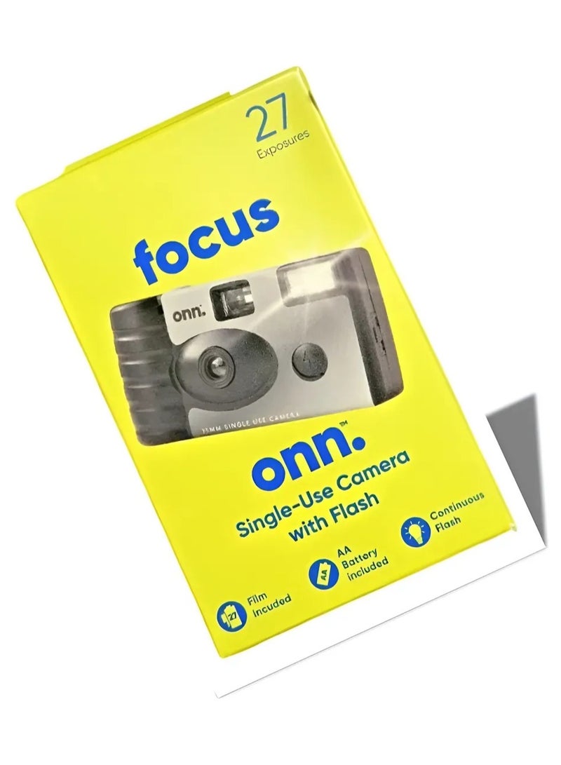 Onn Single-use 35mm Black Disposable Camera - Image 1