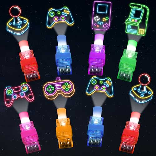 Oitnlaughter 36Pcs Video Game Party Favors Game LED Finger Lights Glow in the Dark Light Up Finger Lights Toys Bulk for Games Birthday Decorations Supplies Kids Goodie Bags Back to School Party Classroom Prizes - Image 1