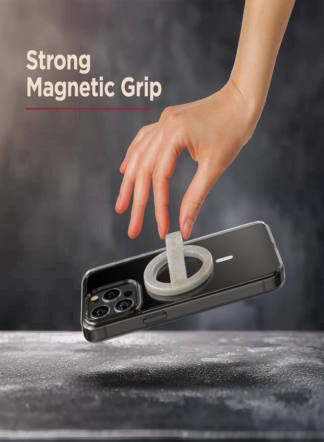 Encased Magnetic Phone Grip Holder (Compatible with MagSafe) Thin Silicone Finger Loop Ring for iPhone (Glitter) - Image 3