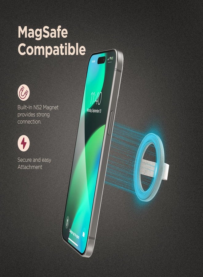 Encased Magnetic Phone Grip Holder (Compatible with MagSafe) Thin Silicone Finger Loop Ring for iPhone (Glitter) - Image 4
