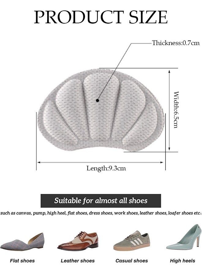 DUNISO Back of Heel Cushion Inserts, 6 Pieces Grips Pads for Boots, Loose Shoes Too Big, Shoe Pad Foot Sports Adjustable Anti-wear Feet Inserts Insoles Patch Protector  - Image 4