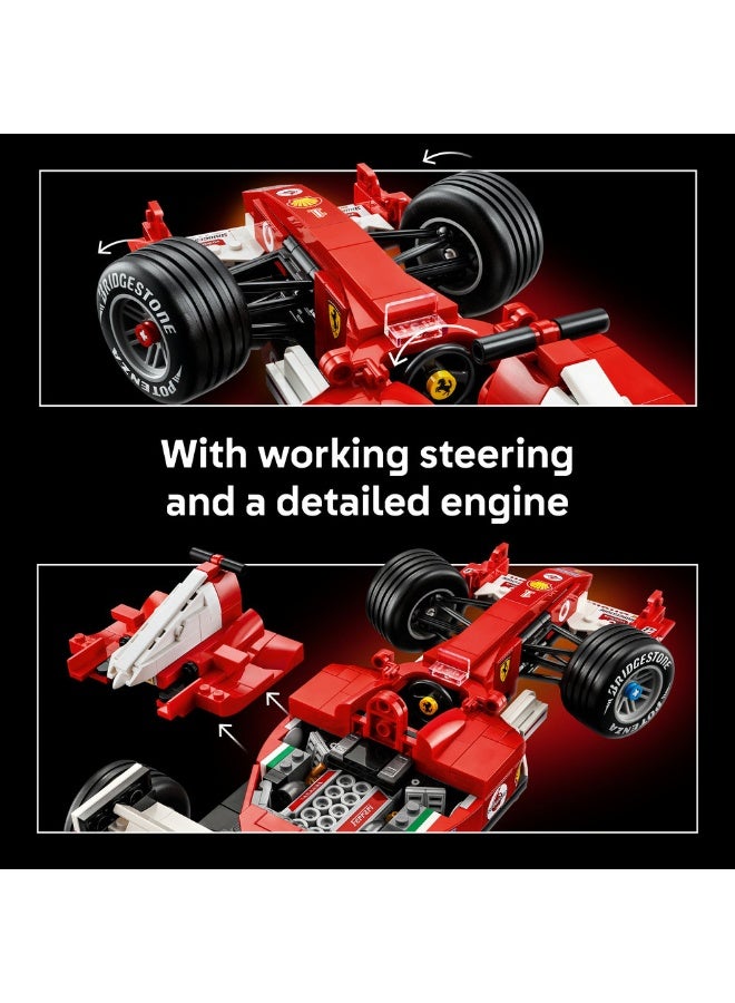ليغو أيكونز Ferrari F2004 وMichael Schumacher، نموذج سيارة سباق للبالغين (٧٣٥ قطعة) 11375 - Image 5