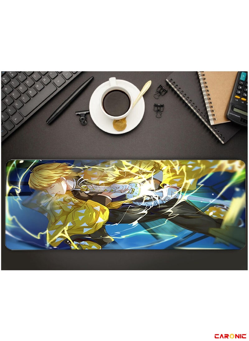 CARONIC - Large Gaming Mouse Pad with Superior Micro Weave Cloth Extended Desk Mousepad with Stitched Edges Non-Slip Base Water Resist Keyboard Pad For Gamer And Office Home Carl M1423 - Image 1