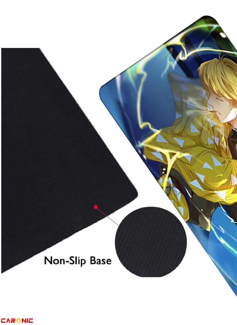 CARONIC - Large Gaming Mouse Pad with Superior Micro Weave Cloth Extended Desk Mousepad with Stitched Edges Non-Slip Base Water Resist Keyboard Pad For Gamer And Office Home Carl M1423 - Image 1