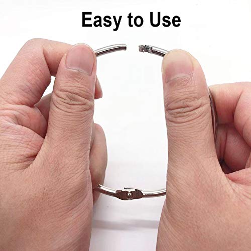 Luckkyme خواتم ربط أوراق لوسكيما مصنوعة من النيكل 3.5 بوصة (8 عبوة) - Image 4