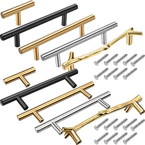 Ripeng 10 Pieces Handles for Resin Tray Molds, Stainless Steel Tray Handles Hardware with Screw Sets Drawer Kitchen Cabinet Door Pulls for Resin Crafts DIY Making Silicone Serving Tray Decoration - Image 1
