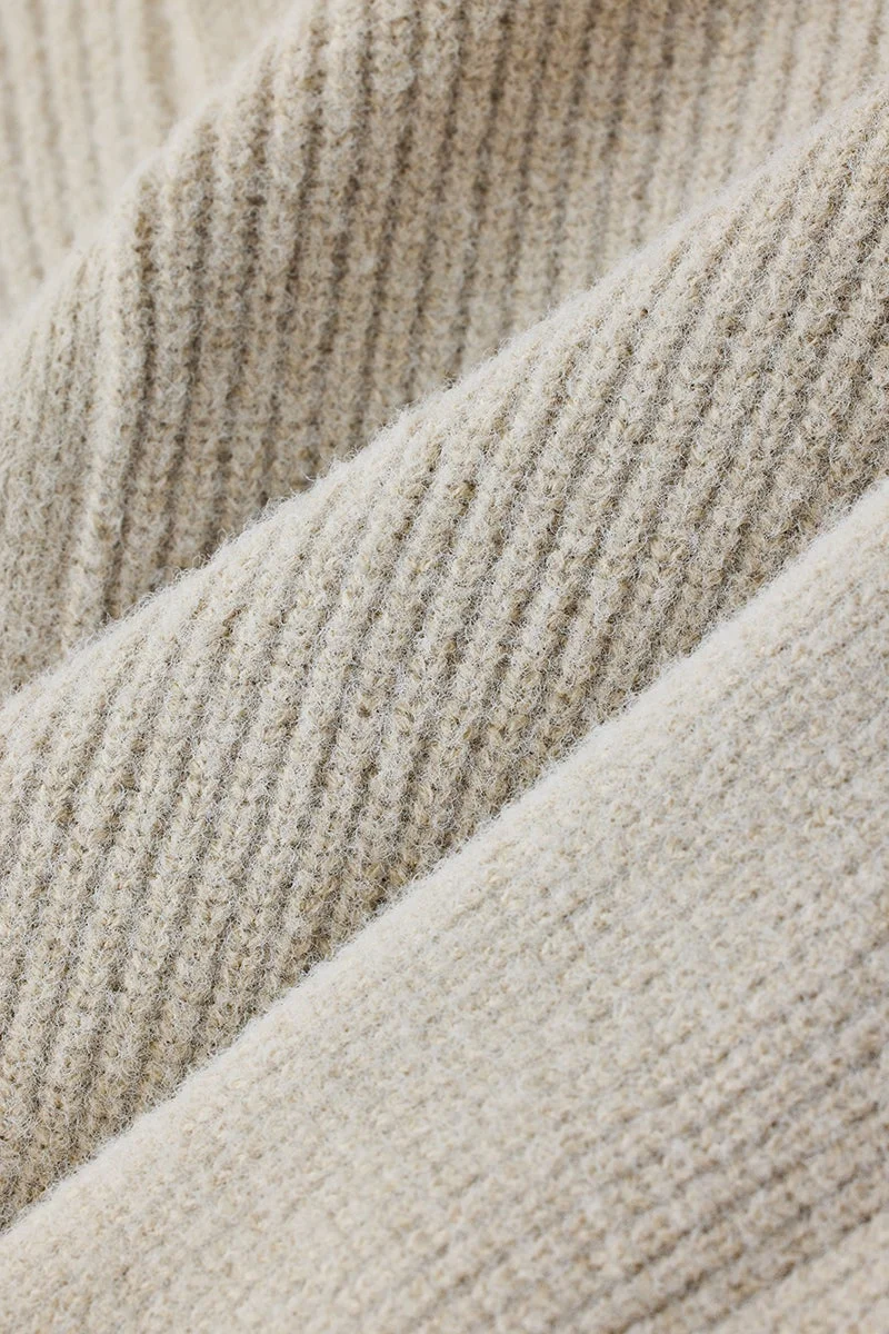 Snitch Beige Flat Knit Core Lab Cardigan for Men | Best Price UAE