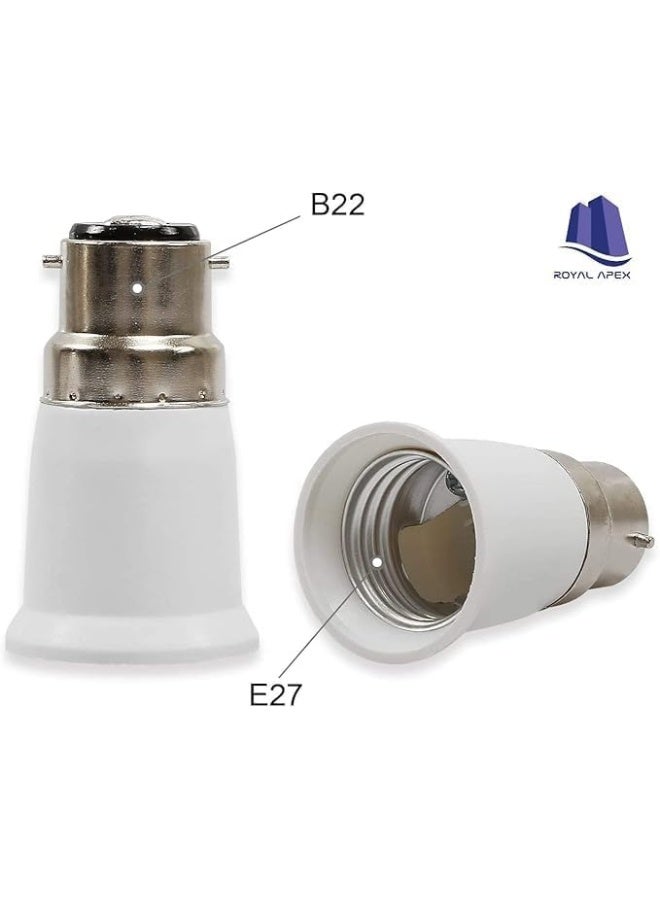 melfi محول قاعدة المصباح B22 إلى E27 حول تركيبتك لتناسب المصابيح LED دون استبدال القاعدة (2 قطع) - Image 4